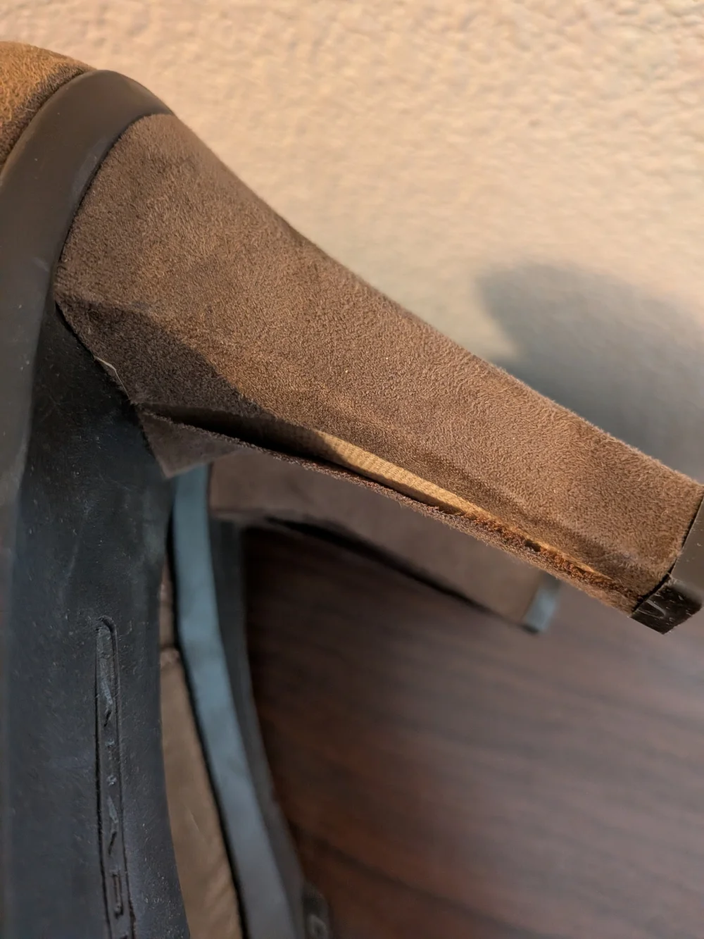Tahari Women’s Brown Suede Buckle Heels